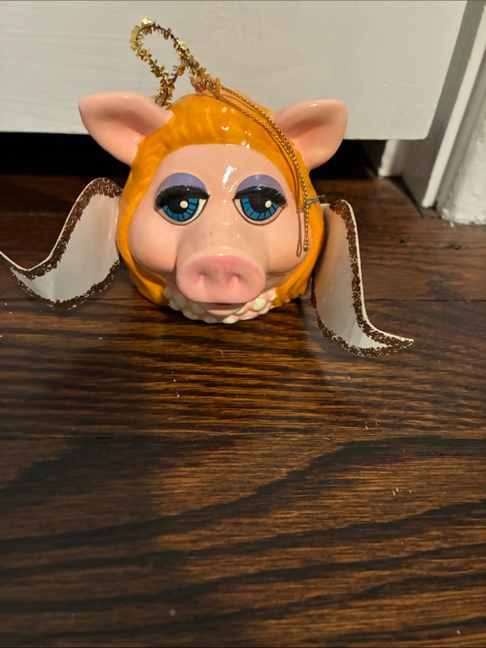 Miss Piggy Face Holiday Ornament